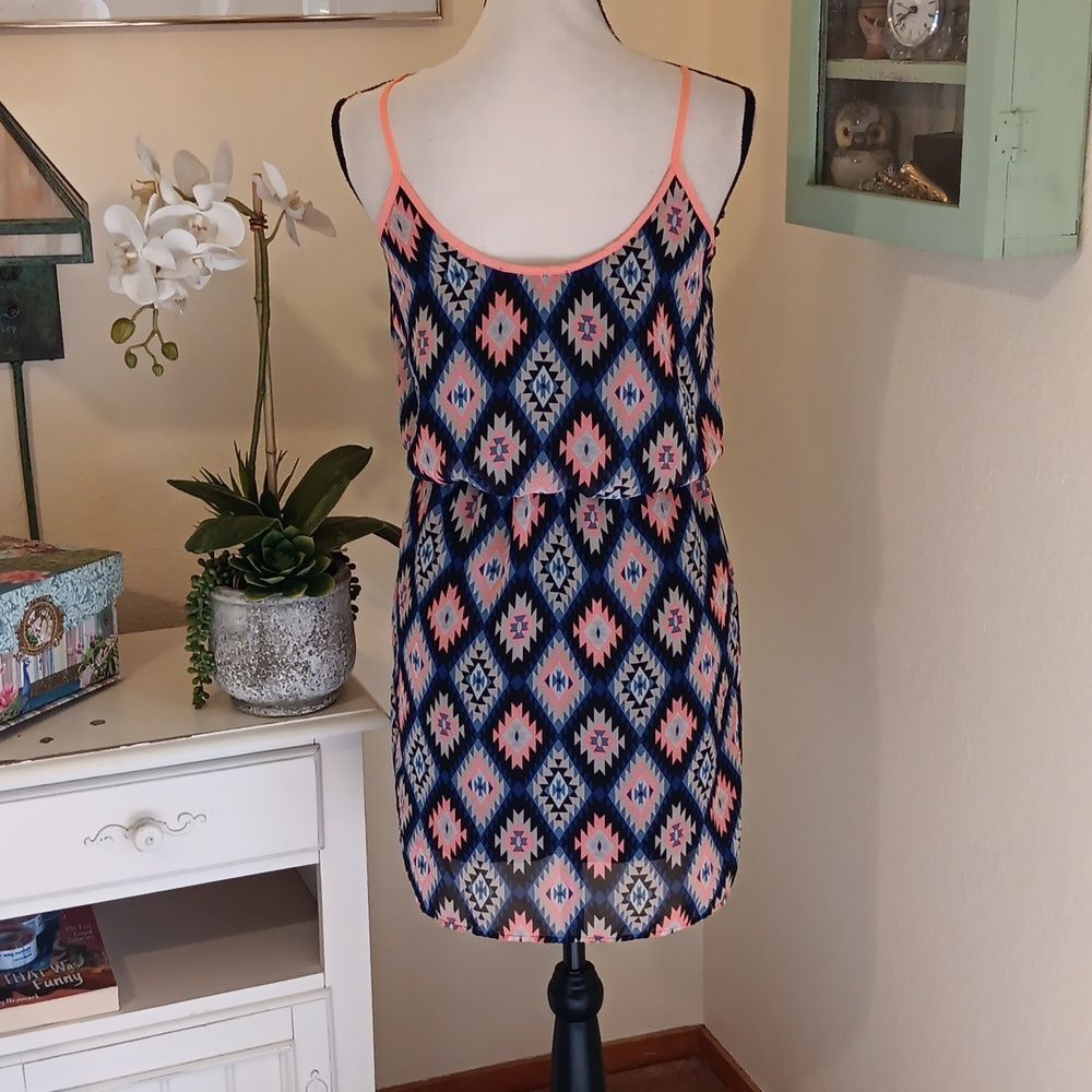 City Triangles Multicolor Geometric Mini Dress - image 9